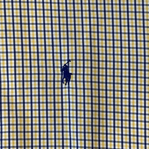 Ralph Lauren Blake Men's Large Yellow Plaid Shirt Long Sleeve Button Down Pony - Picture 3 of 9